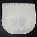 Клапан сумки. "Слон". Колір Білий, фото 2