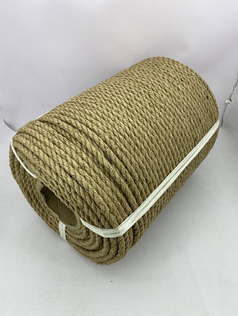 Джутова плетені мотузка для інтер'єру і рукоділля 8 мм 200 м, фото 2