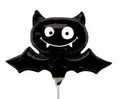 Фольгована кулька міні-фігура летюча миш 23х36 Китай