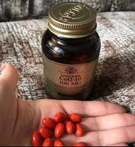 Коензим Q10 Солгар Solgar CoQ-10 100 mg 30 гел капс кофермент, фото 3