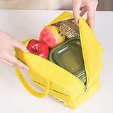 Термосумка для ланчу (ланч бег) на блискавці Happy, жовта, фото 2