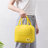 Термосумка для ланчу (ланч бег) на блискавці Happy, жовта, фото 5