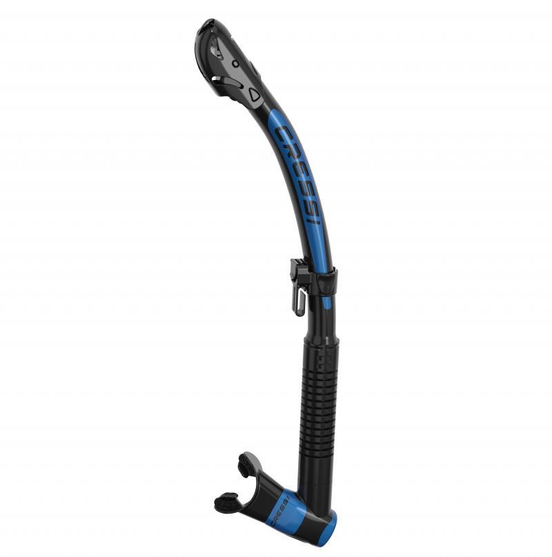 Трубка Cressi Itaca Ultra Dry двоклапанна для дайвінгу, BLUE METAL