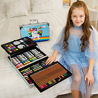 Набор для рисования и творчества детский в чемодане Единорог 145 предметов