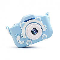 Фотоаппарат детский котик Kidds GM-20 (Blue) | Детская камера котик