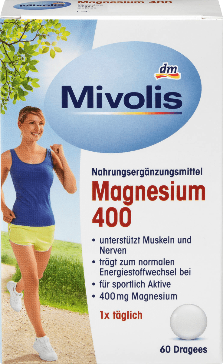 Биологически активная добавка Mivolis Magnesium 400, 60 шт. - фото 1 - id-p1469082045