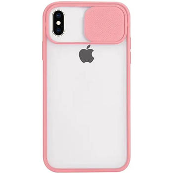 Чохол Totu Camshield зі шторкою для камери для iPhone Xs Рожевий