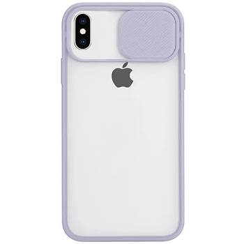 Чохол Totu Camshield зі шторкою для камери для iPhone Xs Бузковий