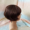 Перуки з натуральних волосся боб-каре шоколадно-каштановий 1727HH-2/33, фото 6