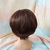 Перуки з натуральних волосся боб-каре шоколадно-каштановий 1727HH-2/33, фото 3