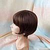Перуки з натуральних волосся боб-каре шоколадно-каштановий 1727HH-2/33, фото 4