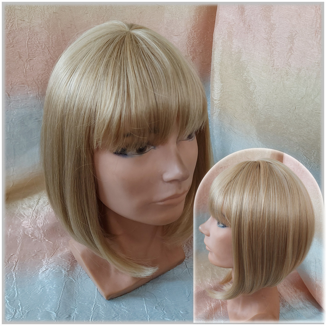 Перука подовжене каре термоволосся пшеничний 2140t-24В, фото 1