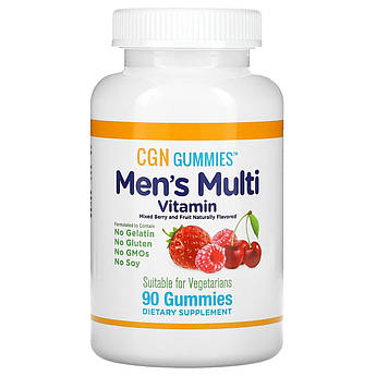 California Gold Nutrition, Мультивітамінний комплекс для чоловіків, 90 жувальних цукерок