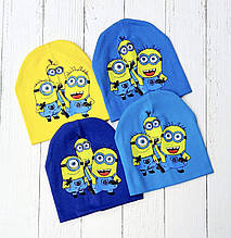 Дитячі шапки для хлопчиків Міньйон 1-2-3