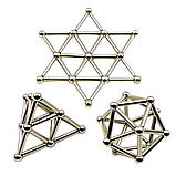 Магнітний конструктор Neo 36 паличок і 27 кульок Срібний, фото 2