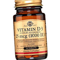Витамин Д-3 (Холекальциферол) Солгар Solgar Vitamin D3 1000 IU 90 таблеток