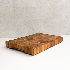 Подарунок Кухонна торцева обробна дошка Дуб 60х40 см велика на силіконових ніжках BeWoody