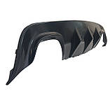 Диффузор заднього бампера Lasscar для BMW E60 М5 з ребрами під 2 вихлопа, фото 6