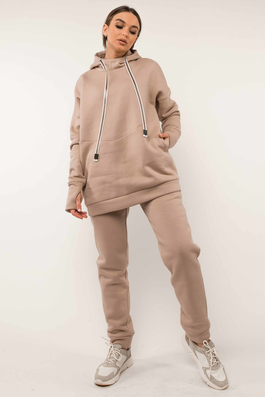 Теплі трикотажні штани Сноулі спортивного типу вільного силуету 42-56 розміри різні кольори, фото 1