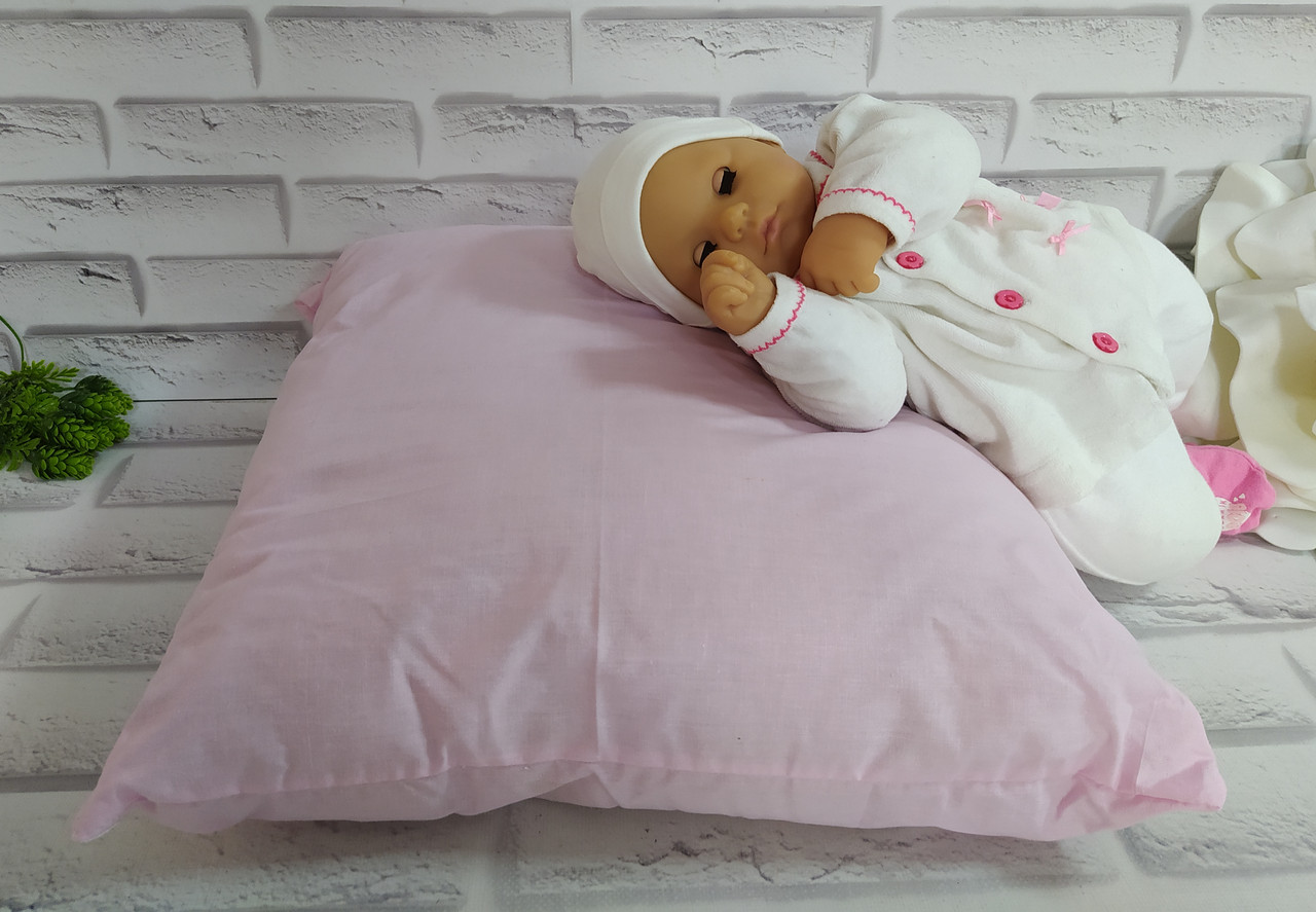 Подушка дитяча для сну 50х50 см наповнювач синтепон тканина Бязь Голд (Х-505)