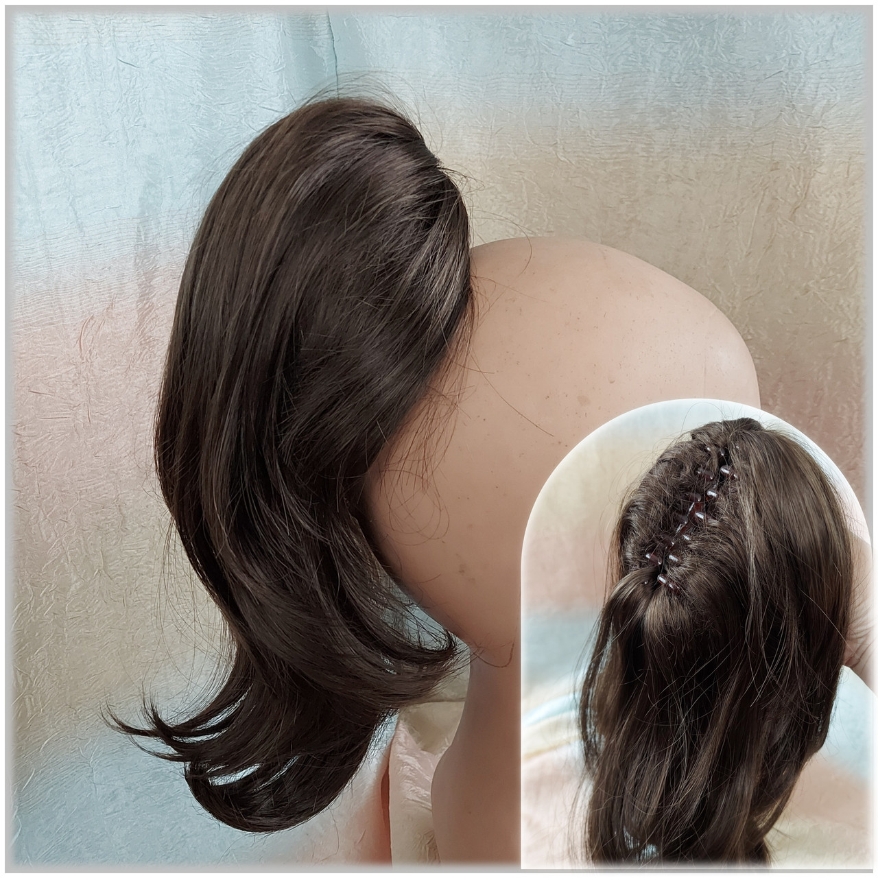 Хвіст шиньйон каскад на крабі русявий TEMPO-10, фото 1