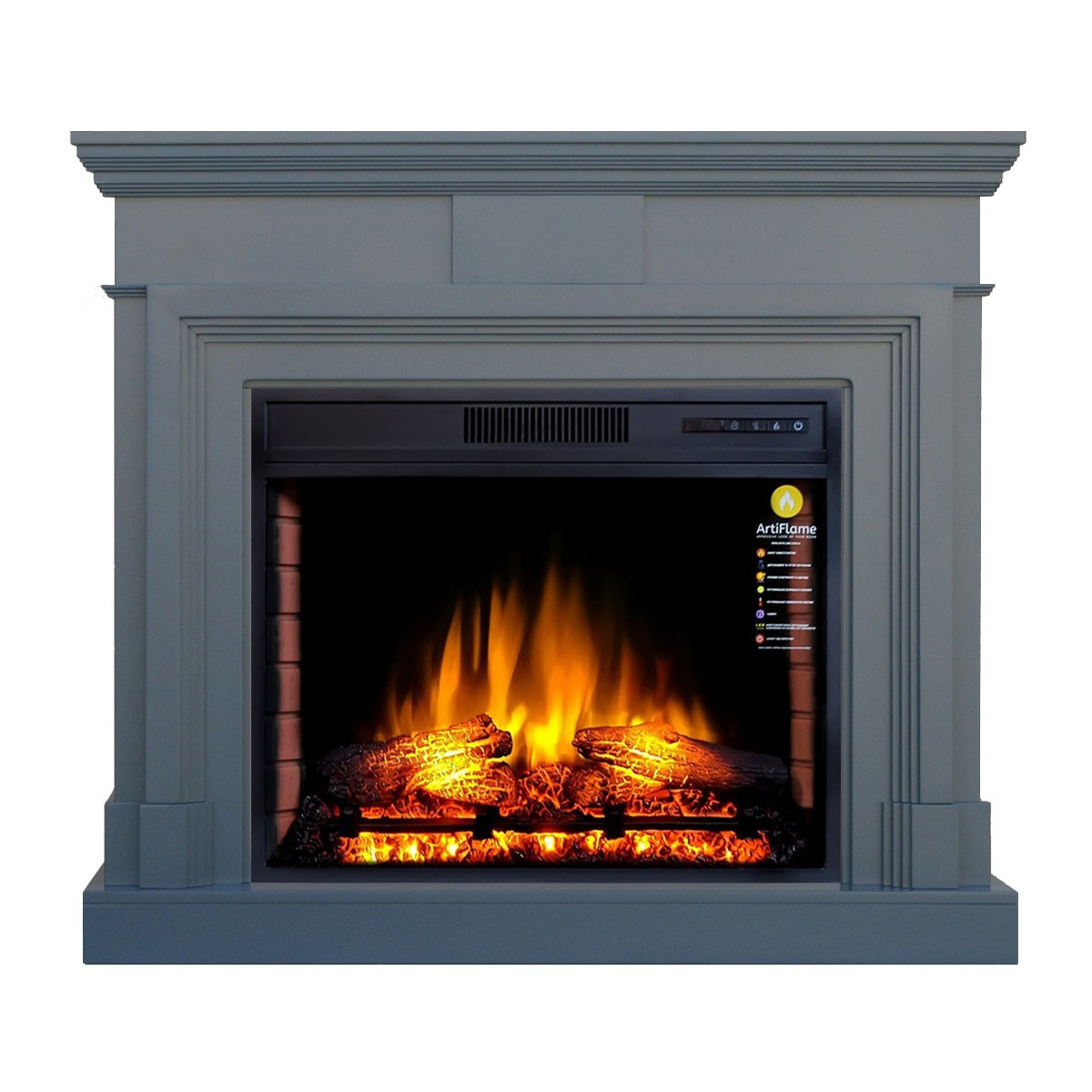 Камінокомплект ArtiFlame STAMFORD AF28S СІРИЙ ГРАФІТ (зі звуком)