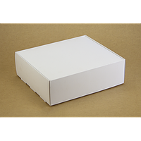 Подарункова картонна коробка біла 290 х 250 х 90, коробка для подарунка, хенд-мейд, коробочка подарункова,
