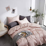 Постільна білизна Мигдальна пудра Сатин однотонна, фото 2