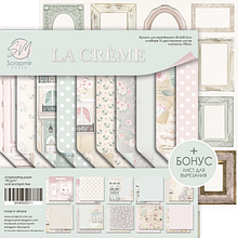 Набір двостороннього паперу 20х20 см від Scrapmir La Creme 10 шт.