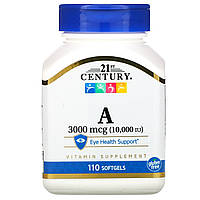 Вітамін А "21st Century" 3000 мкг (10000 МЕ) 110 капсул