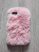 Чехол меховый для iPhone 6s plus розовый