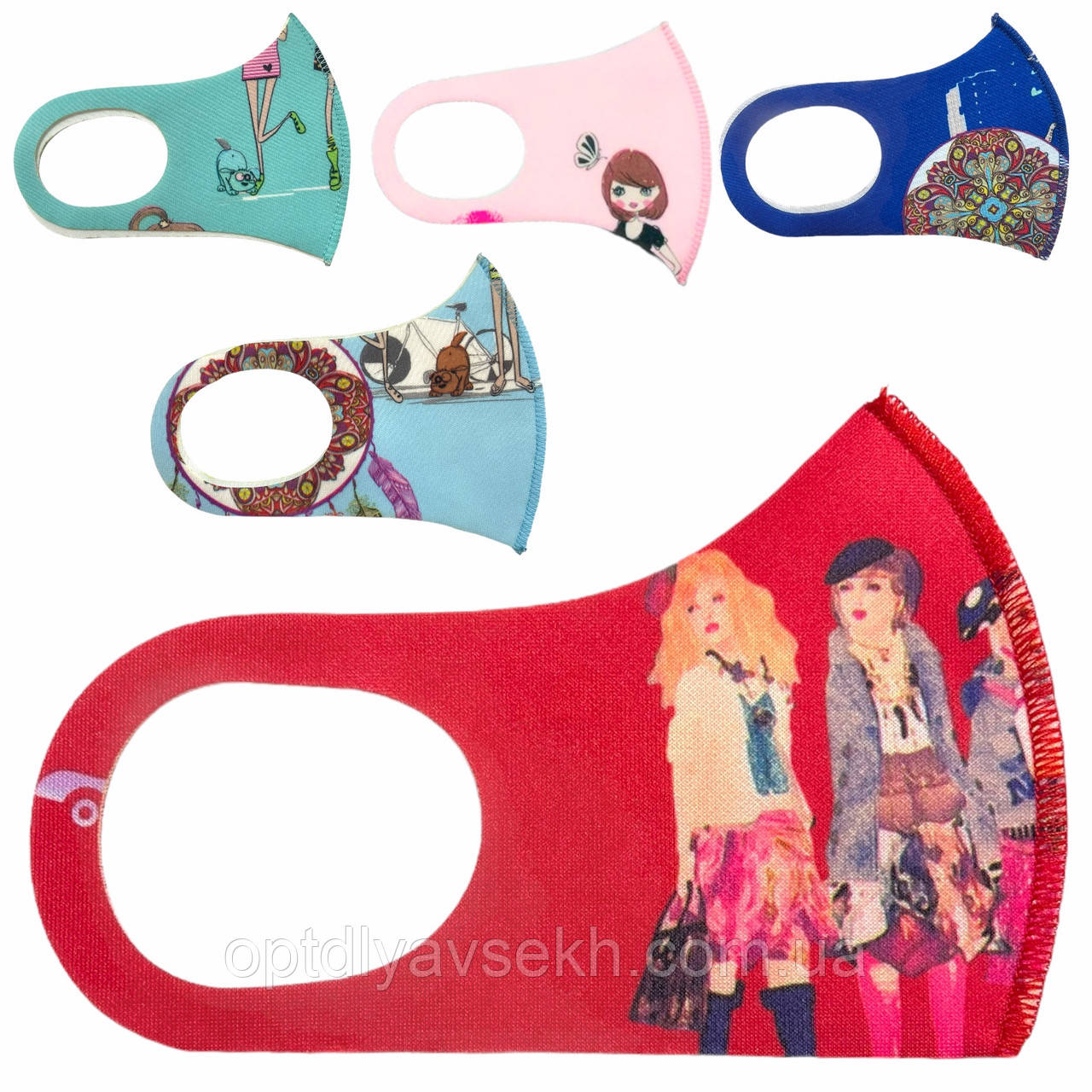 Дитяча маска-пітта для обличчя / Захисна багаторазова дитяча маска з неопрену, фото 1