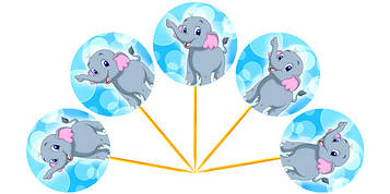 "Слоненя" - Топпери