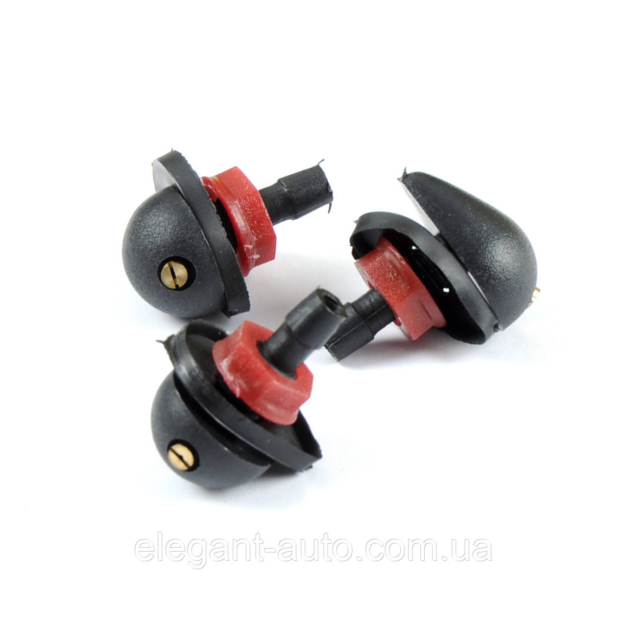 Форсунка на капот "гайка пластик" Віяло/універсальна/Ланос (з червоною/чорною гайкою 3I)