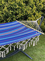Двомісний гамак з планкою BALI Синій XXL 200х150 WCG