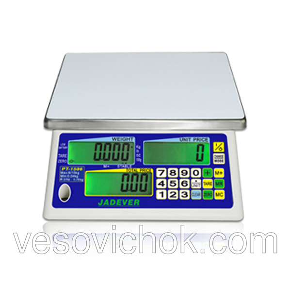Торгові ваги Jadever РТ-1506 (15 кг)