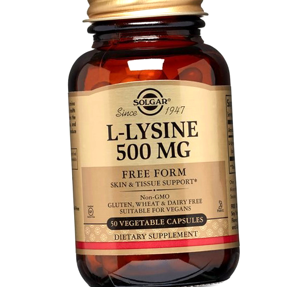 Лізин Солгар Solgar L-Lysine 500 mg 50 капсул