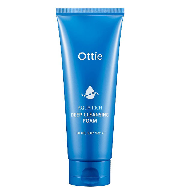 Пінка для вмивання Ottie Aqua Rich Deep Cleansing Foam 150 мл, фото 1