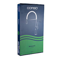 Змішувач OMODEO Ø40 для кухні вилив гнучкий з пружиною на гайці CORSO (EC-4B626C) (9637110), фото 3