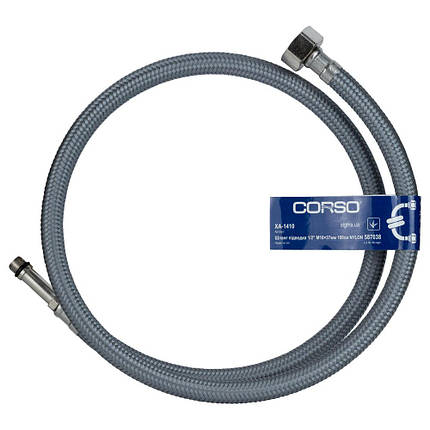 Шланг підведення 1/2" М10×37мм 100см NYLON CORSO XA-1410 (9690170), фото 1
