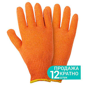 Рукавички трикотажні без точкового ПВХ покриття р10 Лайт (помаранчеві) GRAD (9441845), фото 1
