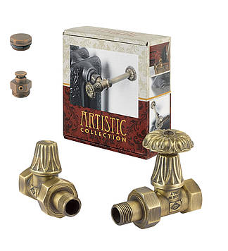 Комплект для підключення дизайнерських радіаторів 1/2" прямий Carlo Poletti