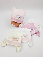 Шапочка в'язана на підкладі Осінь 40-42 Люкс Польща