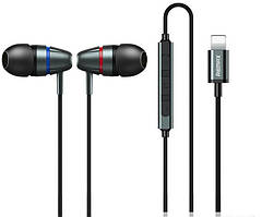 Дротові навушники REMAX Lightning Metal Wired Earphone RM-660i, сірі