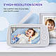 Відеоняняня радіоняня няня VAVA 720P 5" HD Video Baby Monitor 5" ДЮЙМІВ ЕКРАН, фото 6