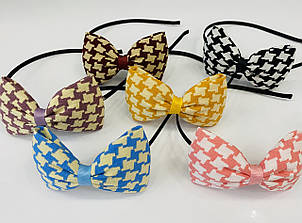 Обручі для волосся Бант 12 шт/уп.