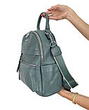 Женский кожаный рюкзак карман на молнии спереди Magicbag, фото 6