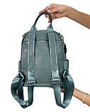 Женский кожаный рюкзак карман на молнии спереди Magicbag, фото 5