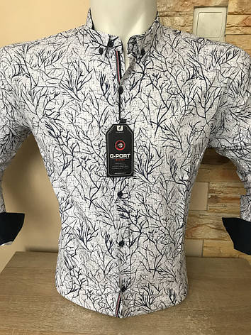 Чоловіча приталена сорочка з довгим рукавом G-Port, фото 1