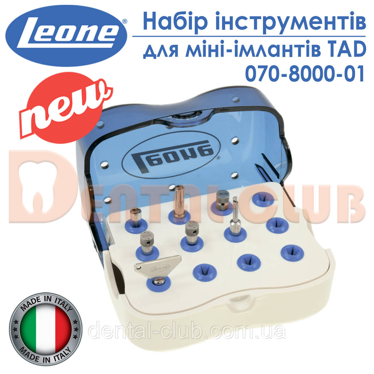 Набір інструментів для міні-імплантів TAD Леоне (TADs - instrument kit - Leone) 070-8000-01, фото 1
